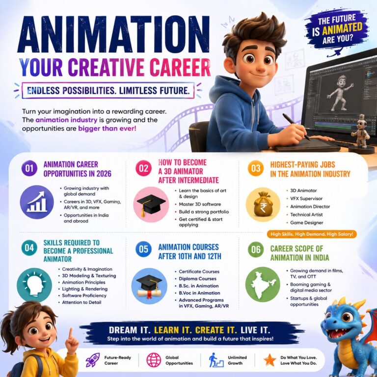 VFX and animation course in Hyderabad: VFX artist compositing visual effects shots on a workstation